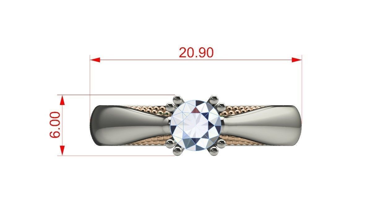 Diamond jewelry ring 3D print model_21