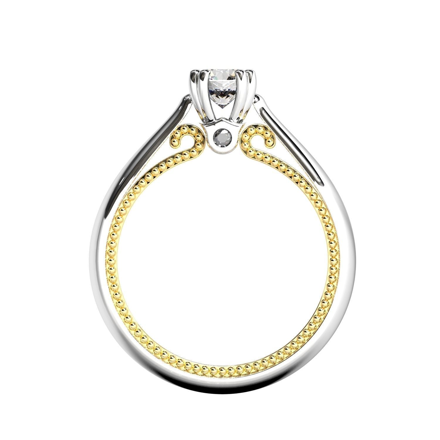 Diamond jewelry ring 3D print model_16