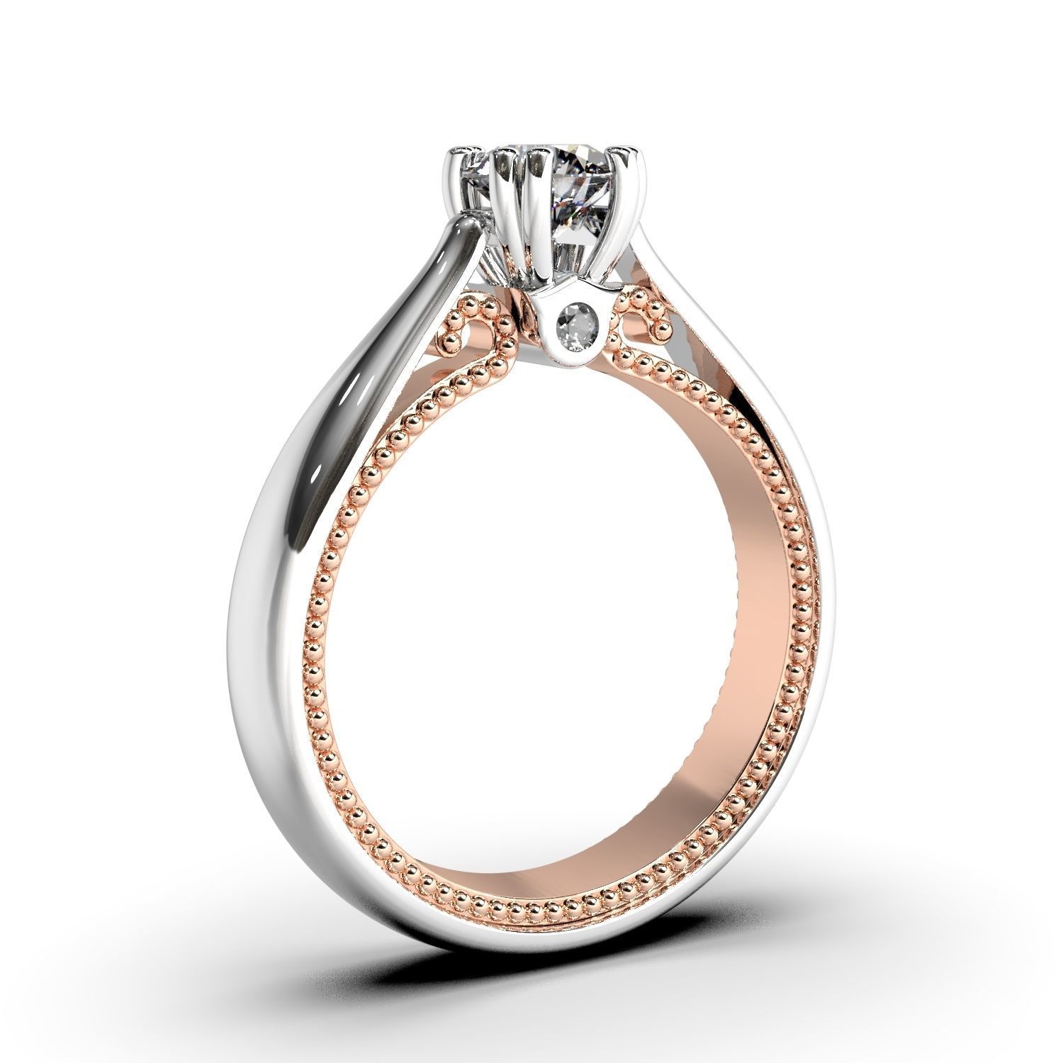 Diamond jewelry ring 3D print model_10