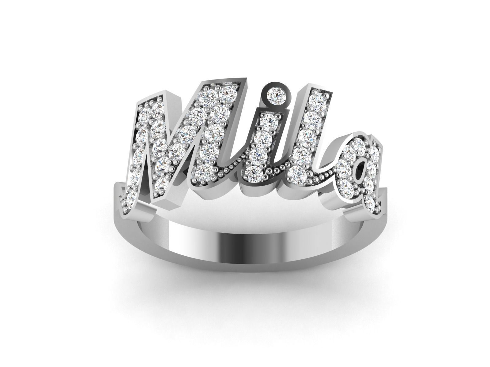 Women solitaire ring 3dm stl render detail 3D print model_6