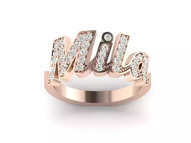 Women solitaire ring 3dm stl render detail