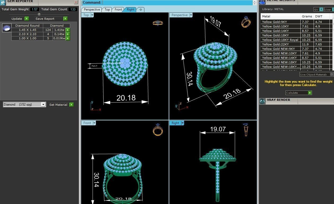 stones Engagement ring 3dmodel 3D print model_2