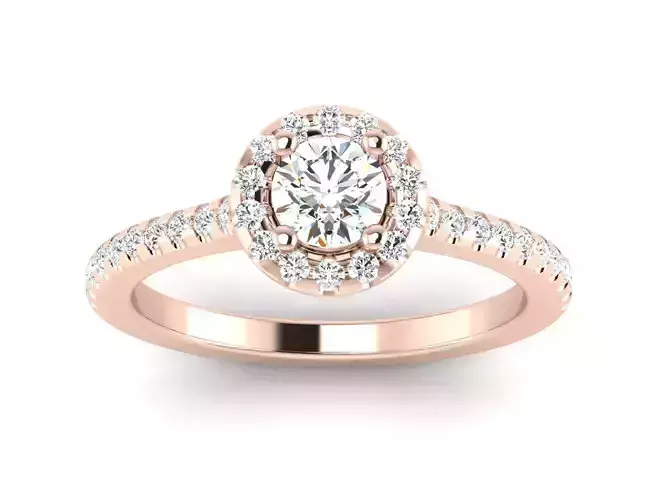 diamond Women solitaire ring 3dm stl render detail 3D print model