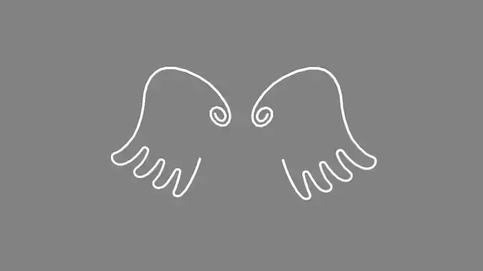 cartoon angel wings - Lighted back decoration