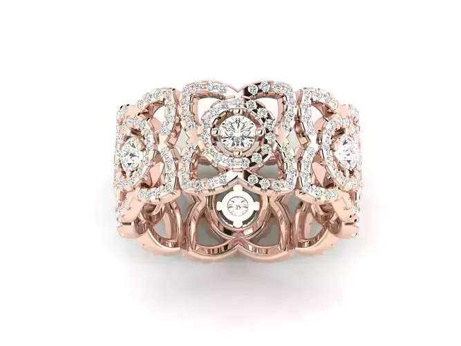 Women solitaire ring 3dm stl render detail 