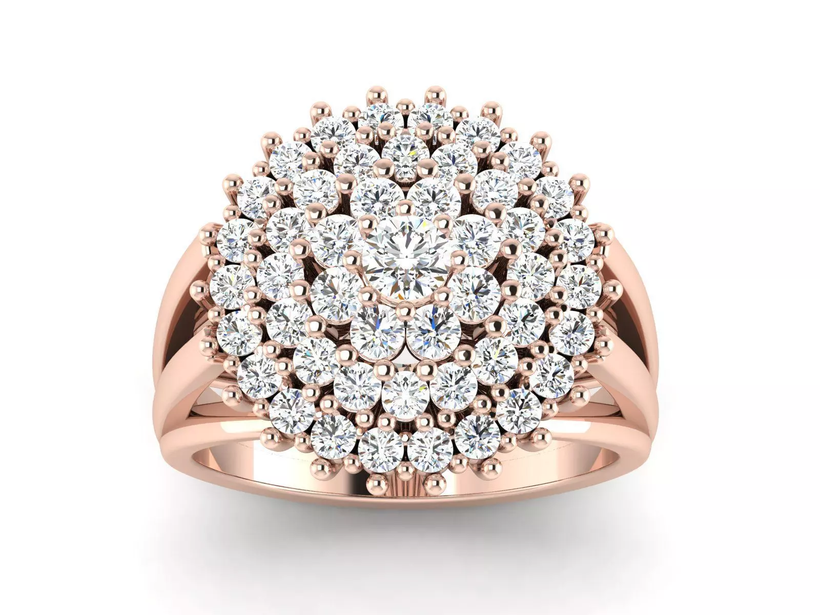 solitaire wedding engagement ring with 360 view 3D print model_0