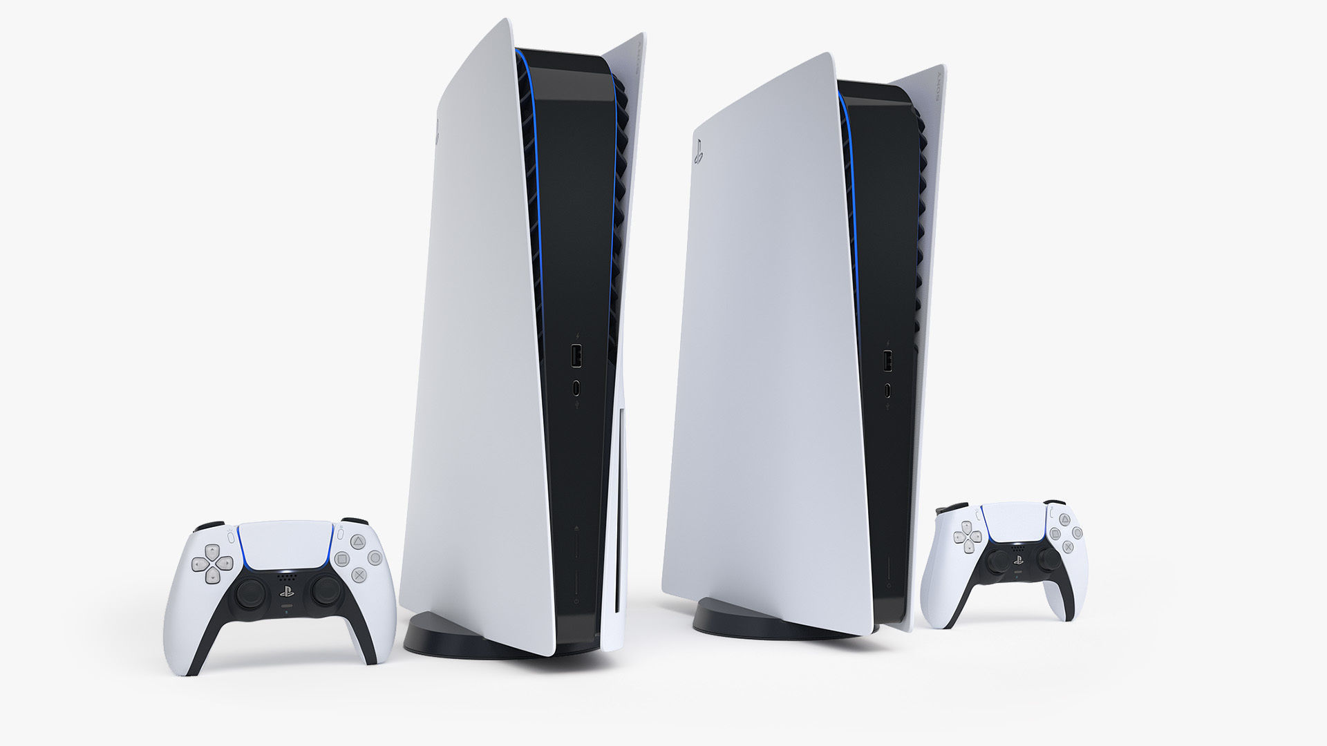 Sony PlayStation 5 with DualSense 3D model_1