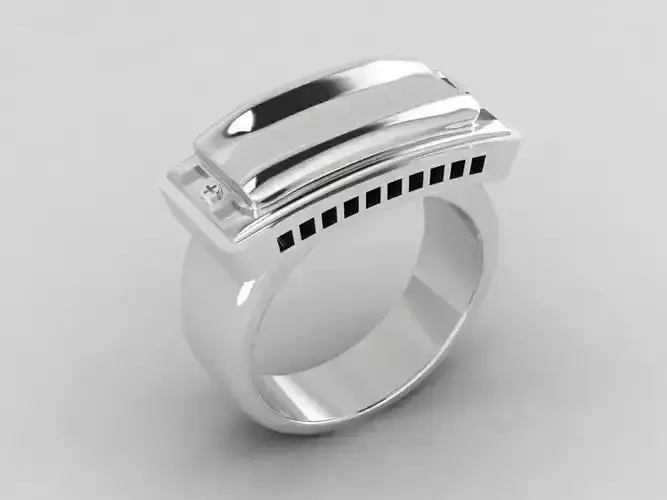 rings silver ring with square design