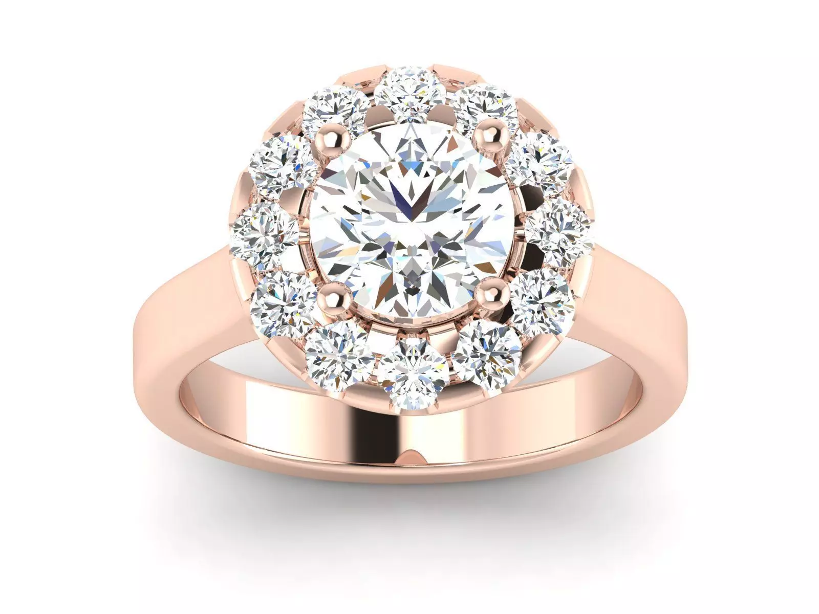 Solitaire Engagement ring 3D print model