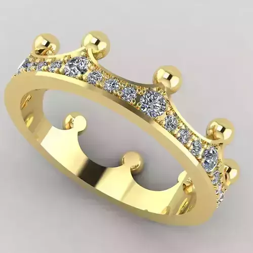 rings gold crown ring with diamonds