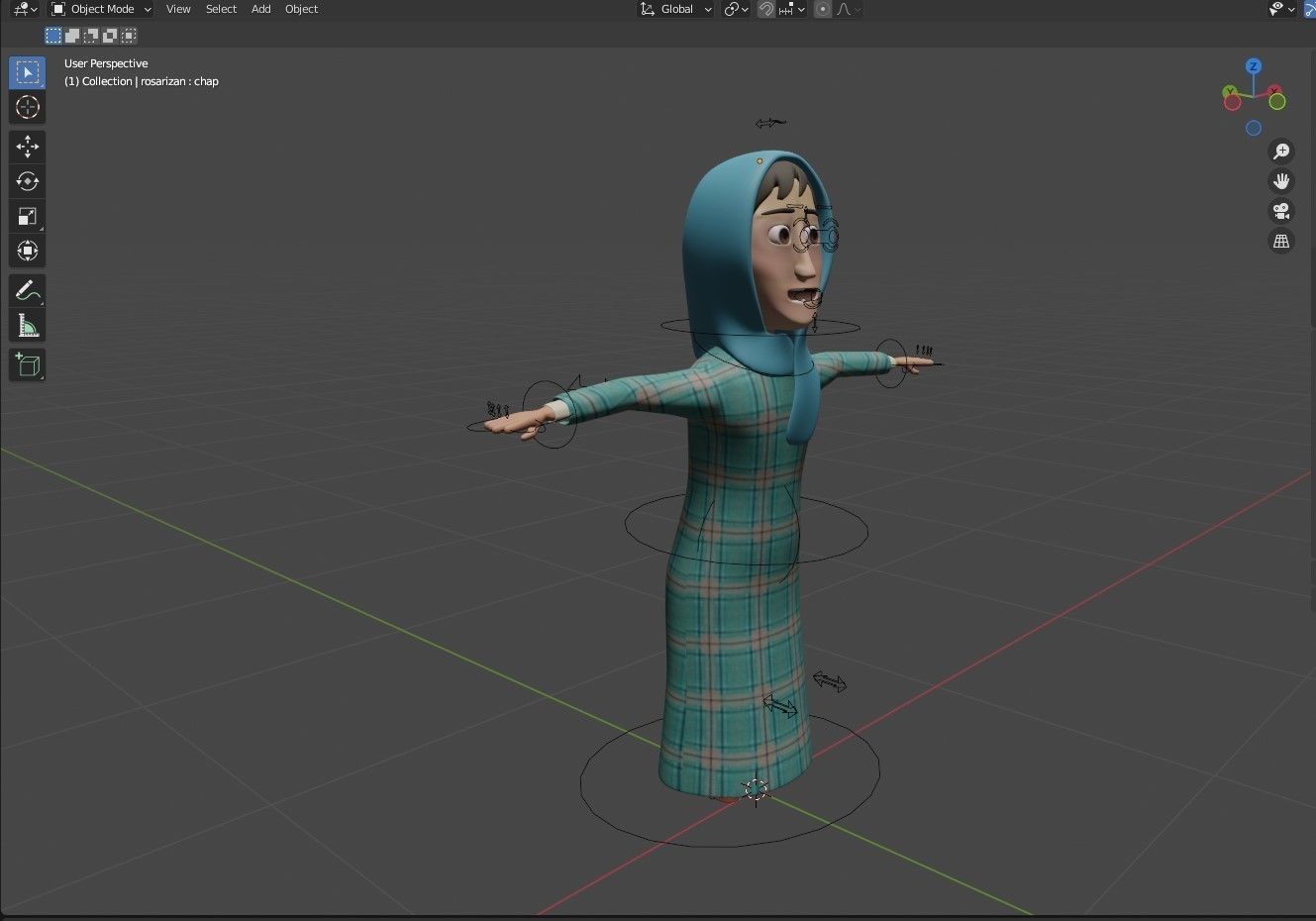 Cartoon Family Rigged 3D model - 4 characters low poly Low-poly 3D model_30