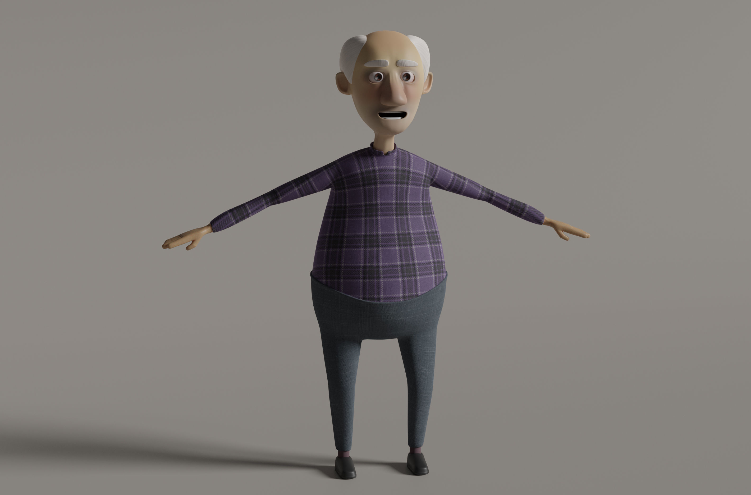 Cartoon Family Rigged 3D model - 4 characters low poly Low-poly 3D model_21