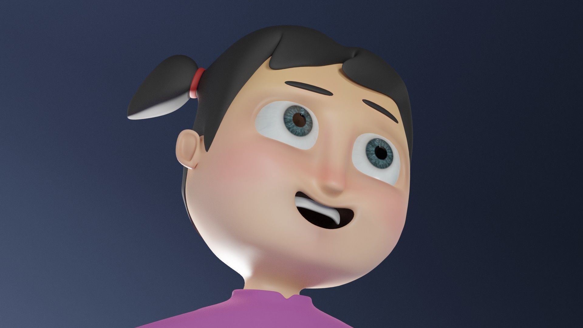 Cartoon Family Rigged 3D model - 4 characters low poly Low-poly 3D model_12