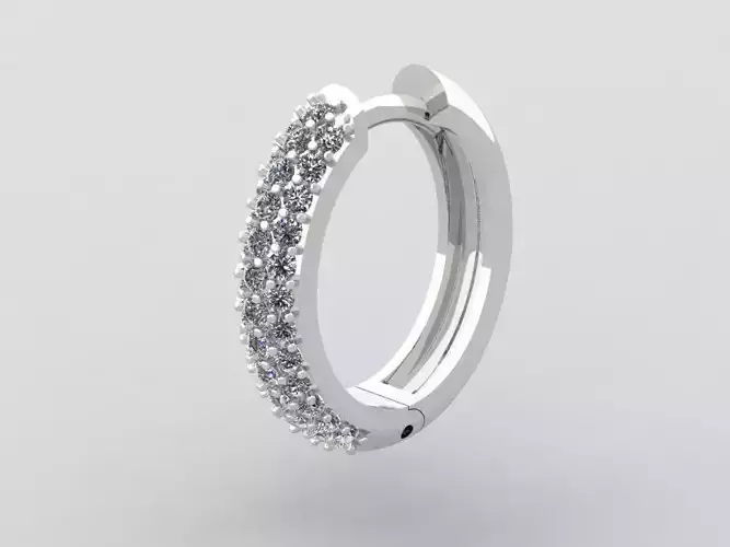 earring hoop with diamonds