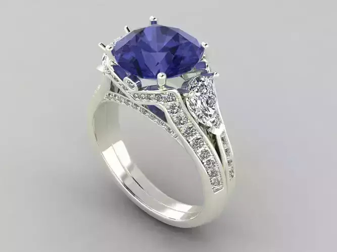 rings sapphire and diamond engagement ring