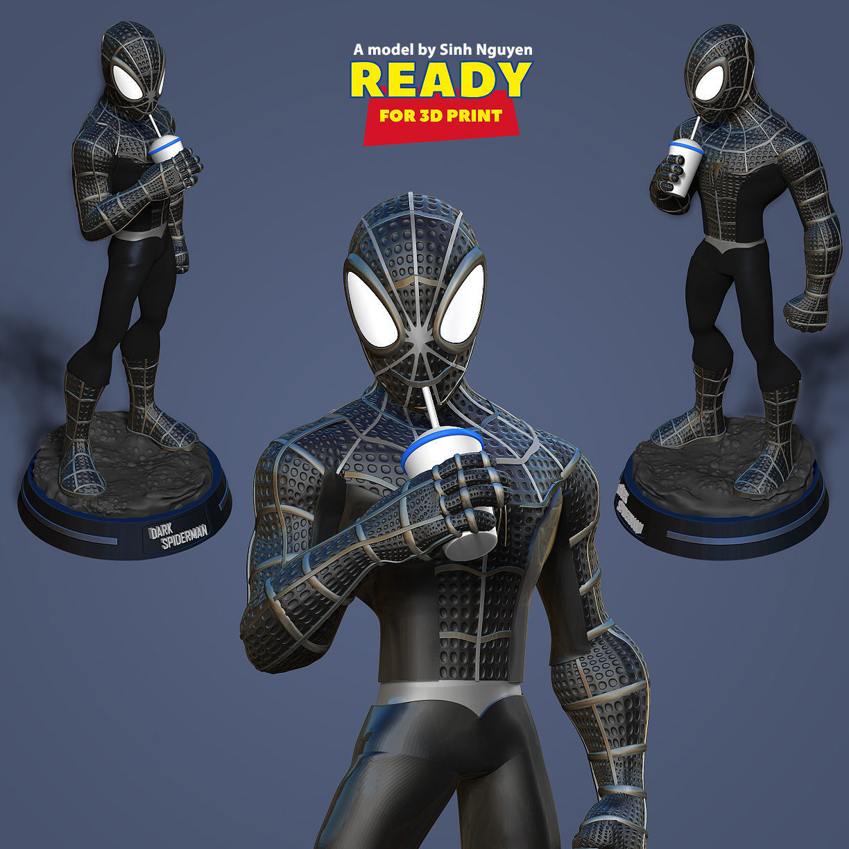 Dark Spider-Man 3D print model_1