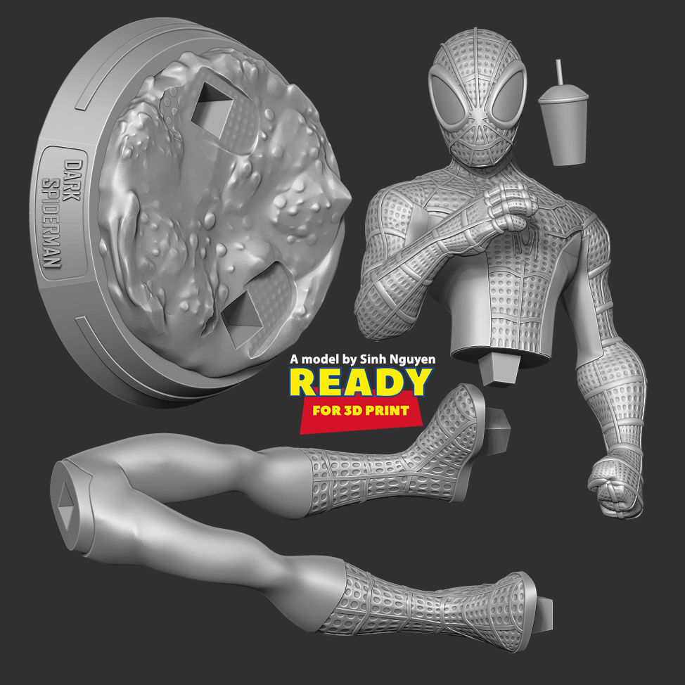 Dark Spider-Man 3D print model_2