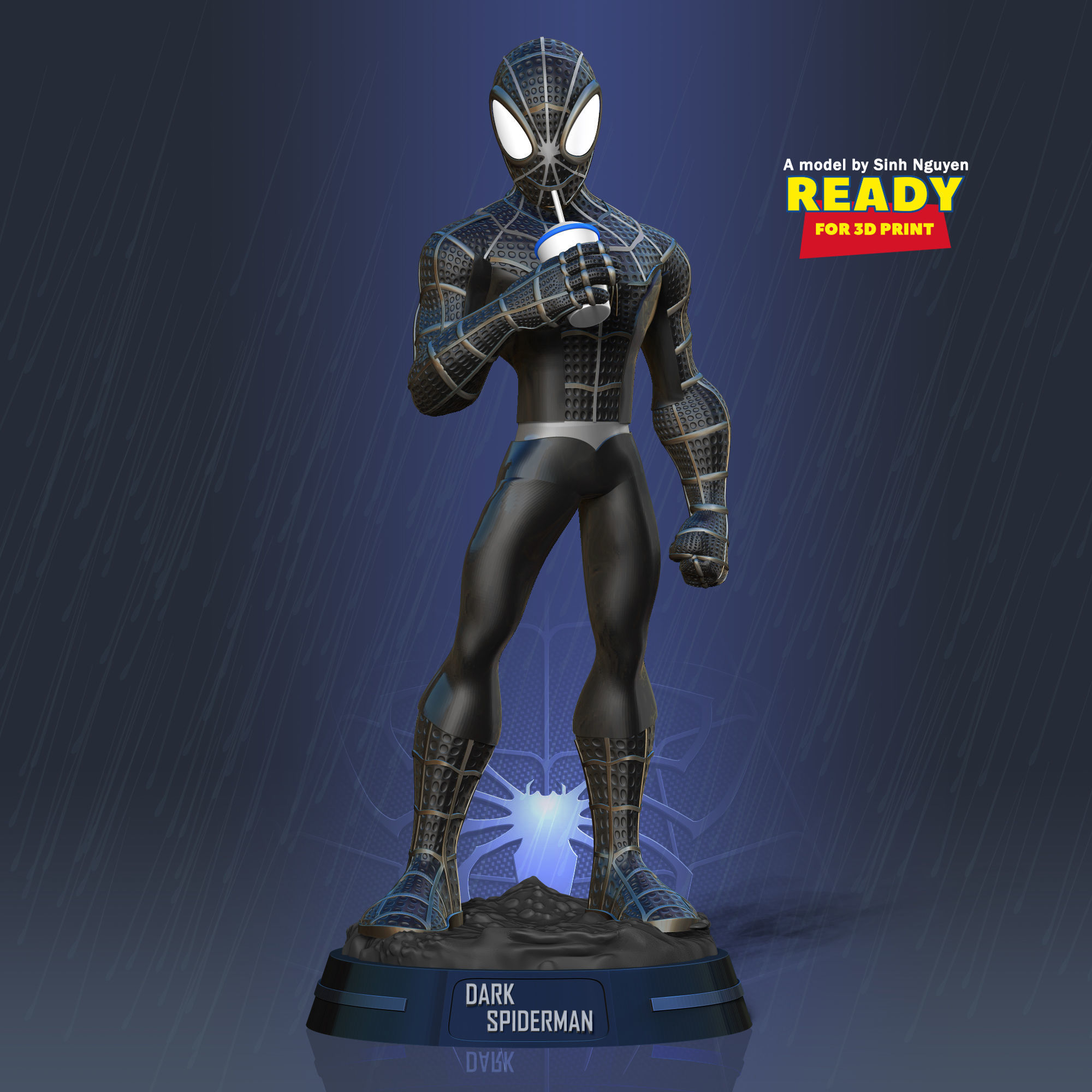 Dark Spider-Man 3D print model_4