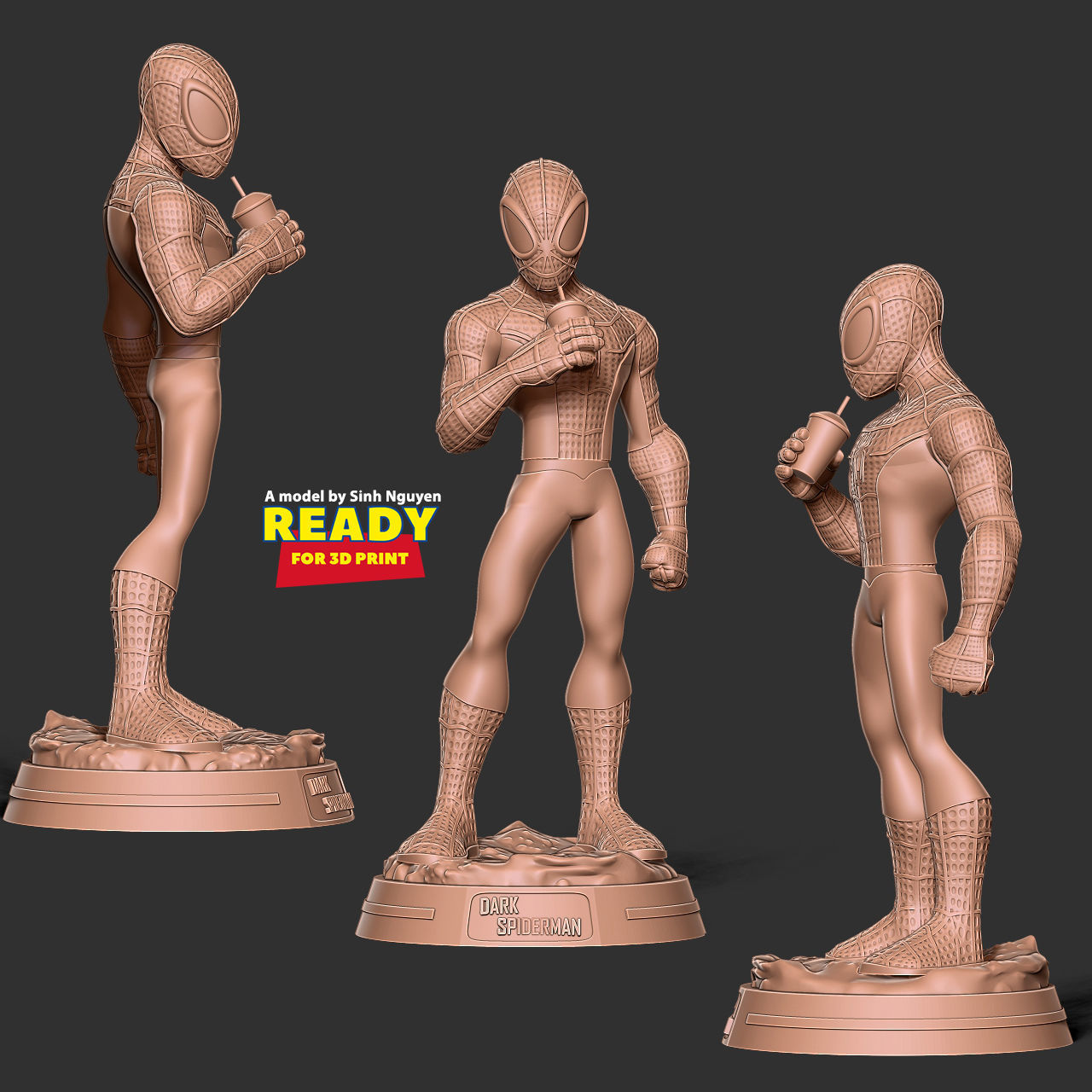 Dark Spider-Man 3D print model_5
