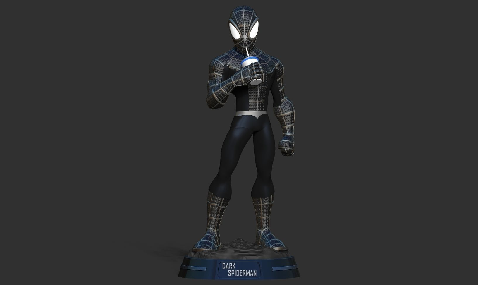 Dark Spider-Man 3D print model_9