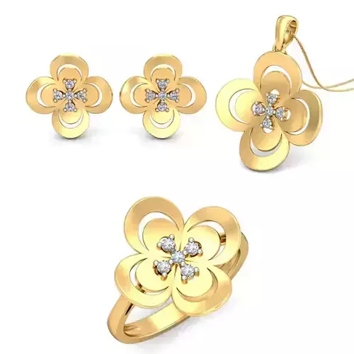 Women Earrings Ring Pendant 3dm stl Render Detail