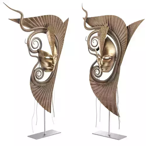 Hidden face sculpture 3D model