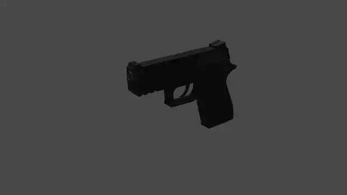 low poly p250 gun