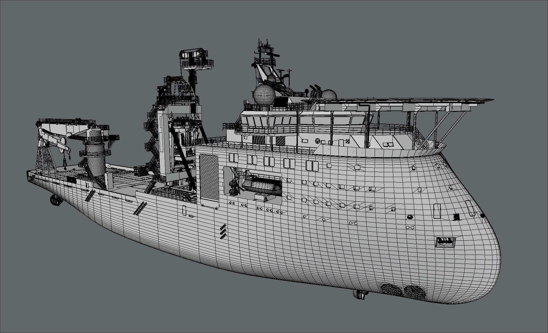 ULSTEIN SX121 Pipelay and construction vessel Polar Onyx 3D model_6