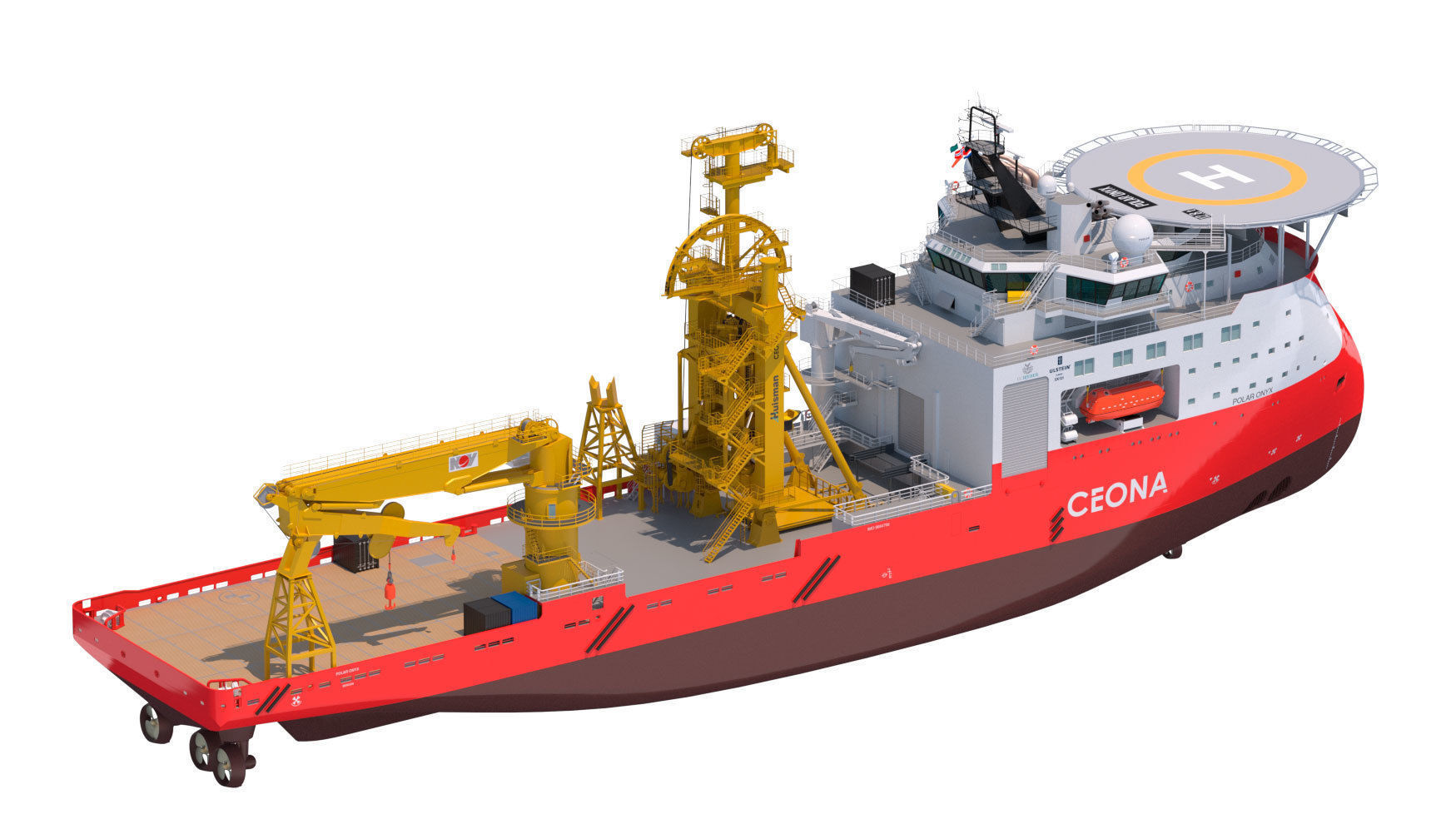 ULSTEIN SX121 Pipelay and construction vessel Polar Onyx 3D model_3