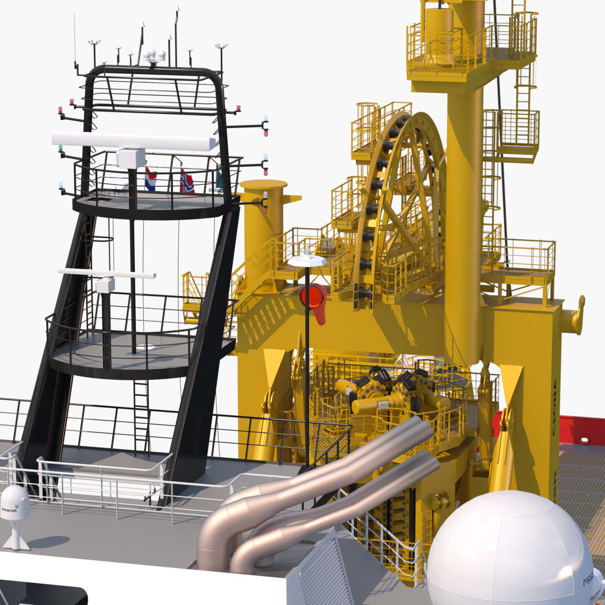 ULSTEIN SX121 Pipelay and construction vessel Polar Onyx 3D model_15