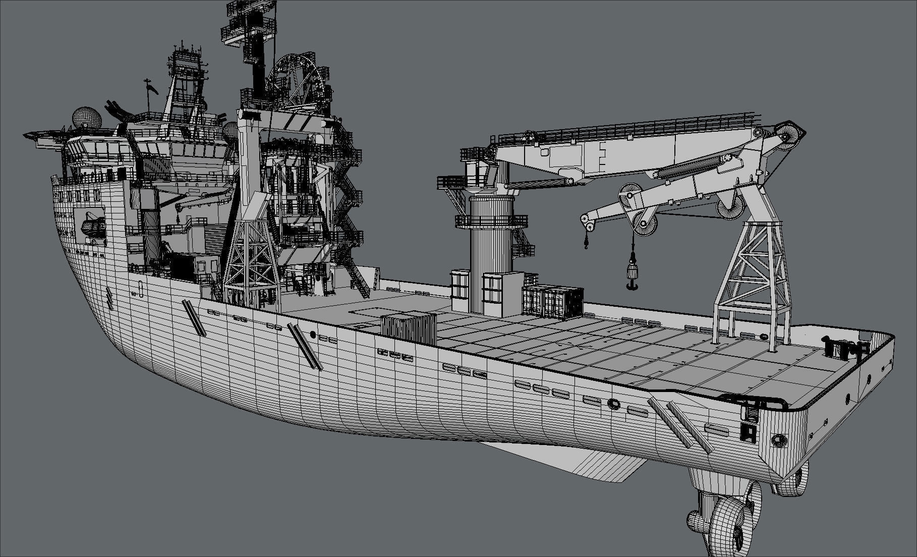 ULSTEIN SX121 Pipelay and construction vessel Polar Onyx 3D model_7