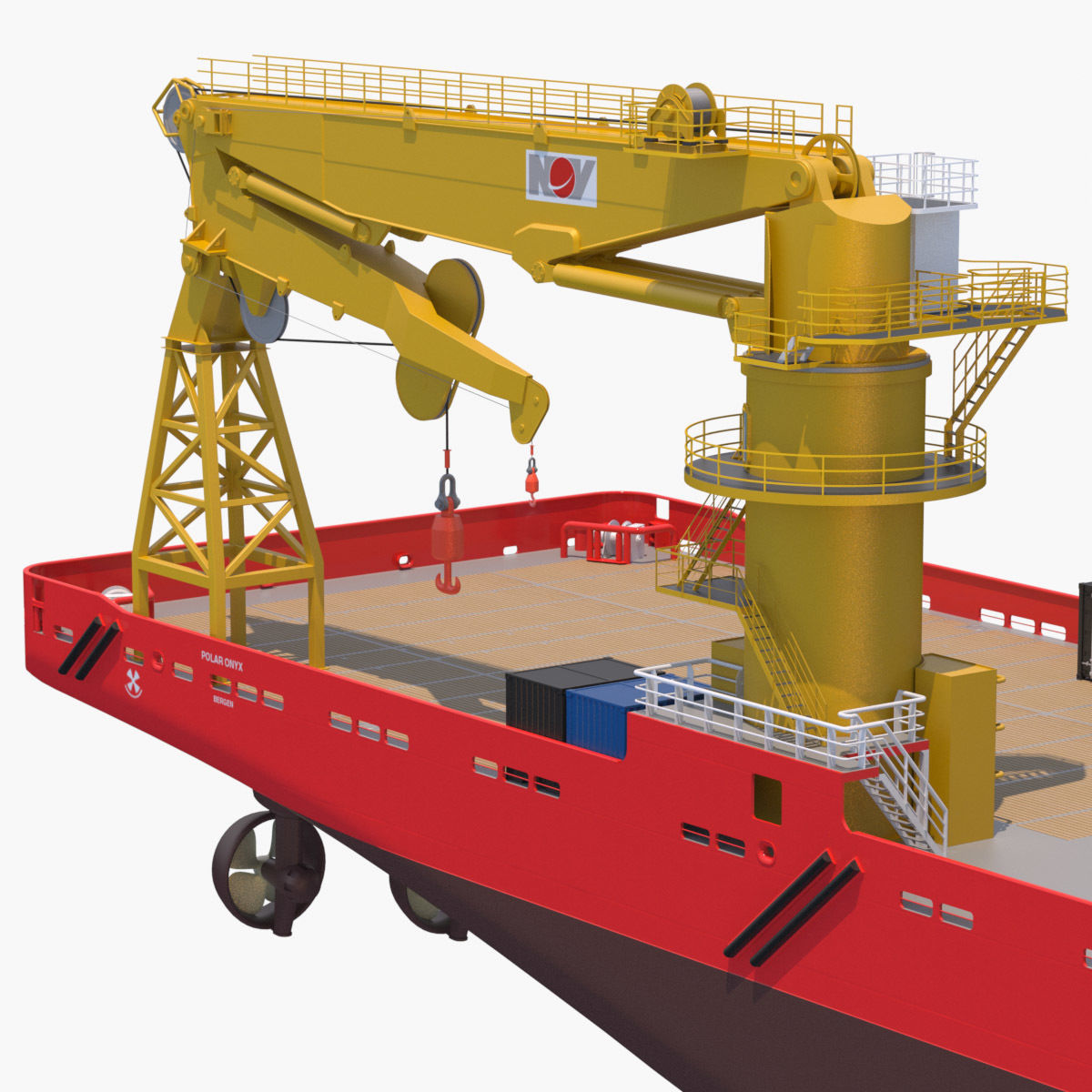 ULSTEIN SX121 Pipelay and construction vessel Polar Onyx 3D model_11