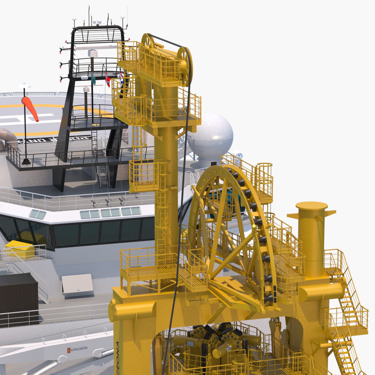 ULSTEIN SX121 Pipelay and construction vessel Polar Onyx 3D model_14