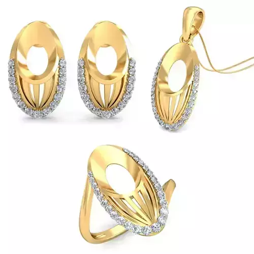Women Earrings Ring Pendant 3dm stl Render Detail
