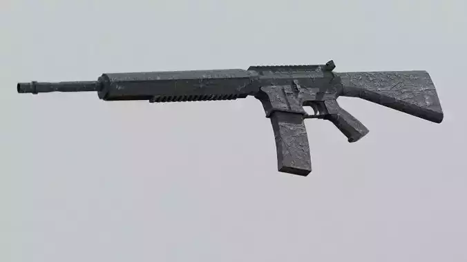 Low Poly Game Ready 3D model rifle