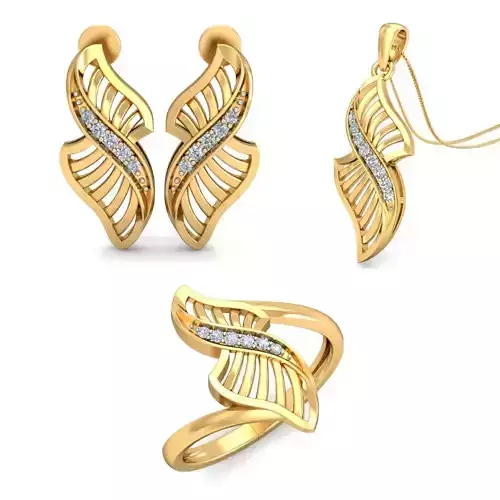 Women Earrings Ring Pendant 3dm stl Render Detail 3D print model