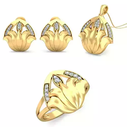 Women Earrings Ring Pendant 3dm stl Render Detail