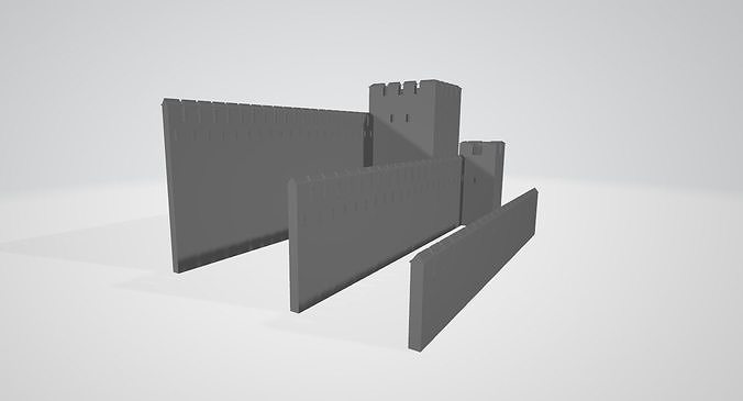The Walls Of Constantinople or Istanbul Low-poly 3D model