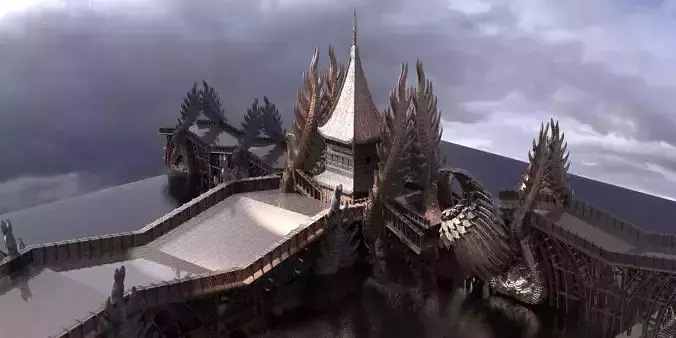 Samurai Emperor Bridge castle kit bash 2