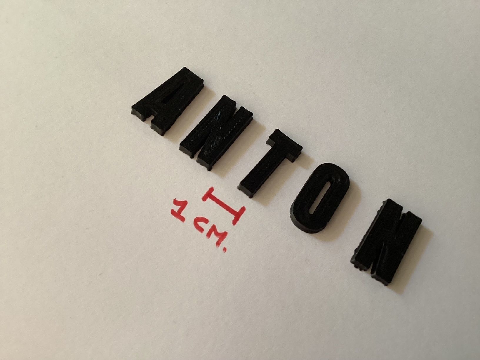 ANTON uppercase and lowercase 3D Letters STL FILE 3D print model_7