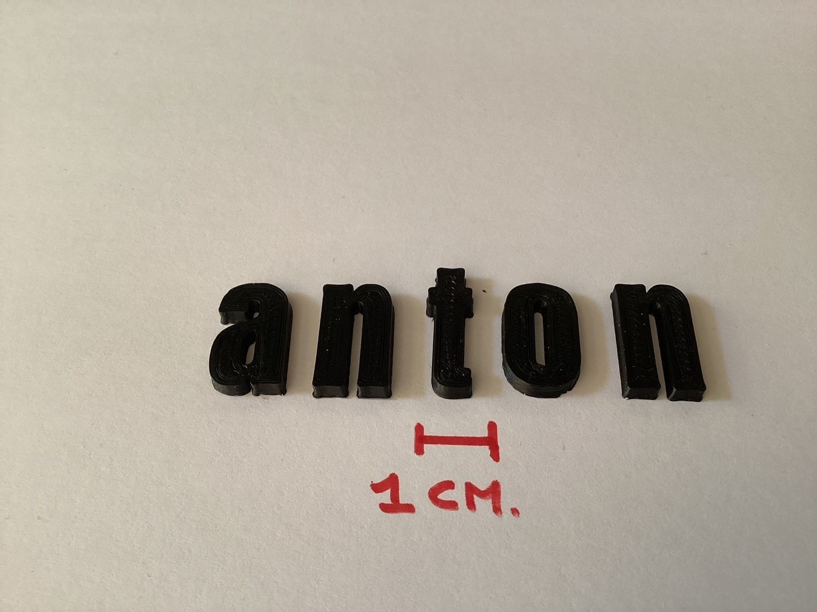 ANTON uppercase and lowercase 3D Letters STL FILE 3D print model_3