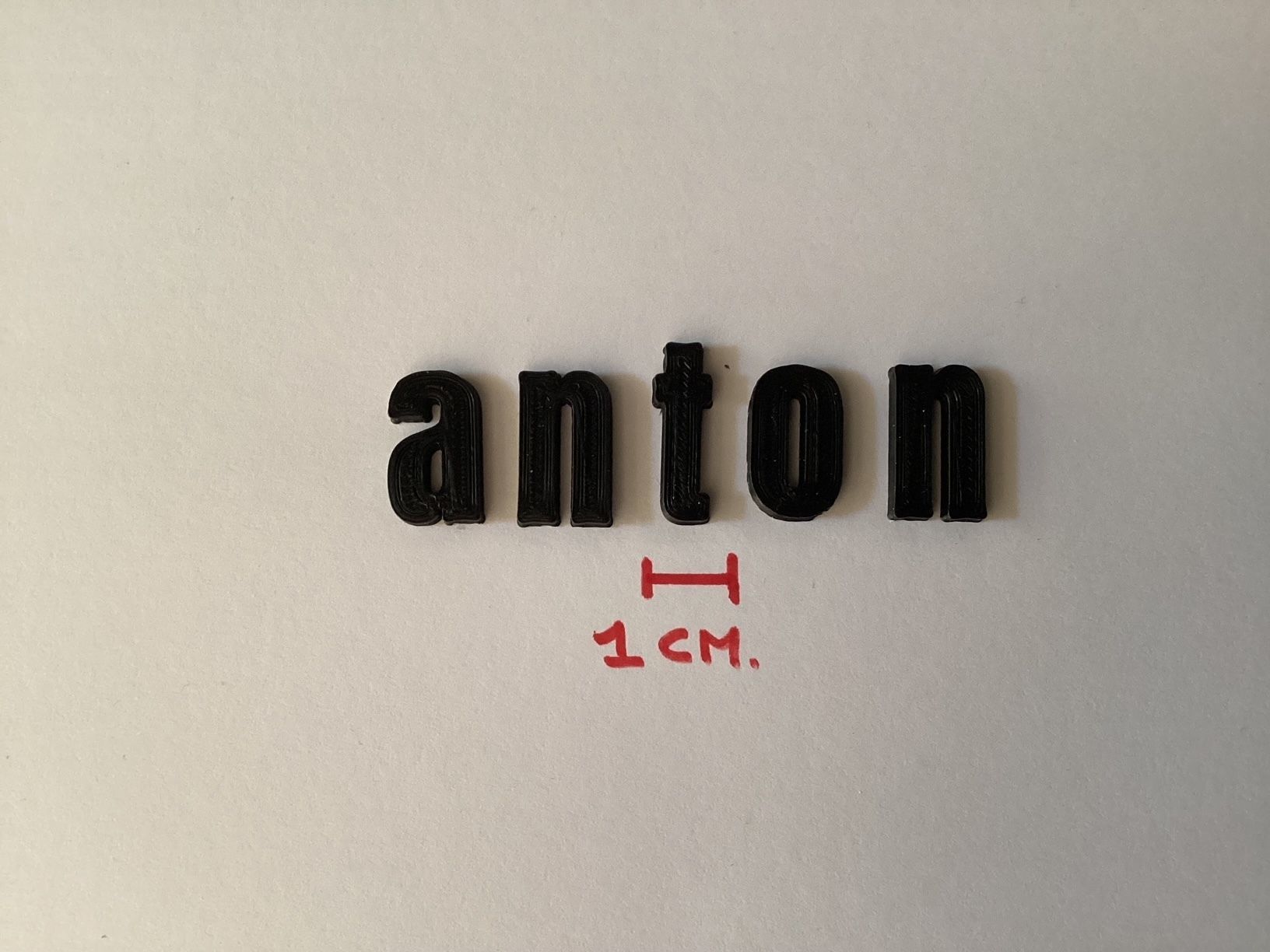 ANTON uppercase and lowercase 3D Letters STL FILE 3D print model_2