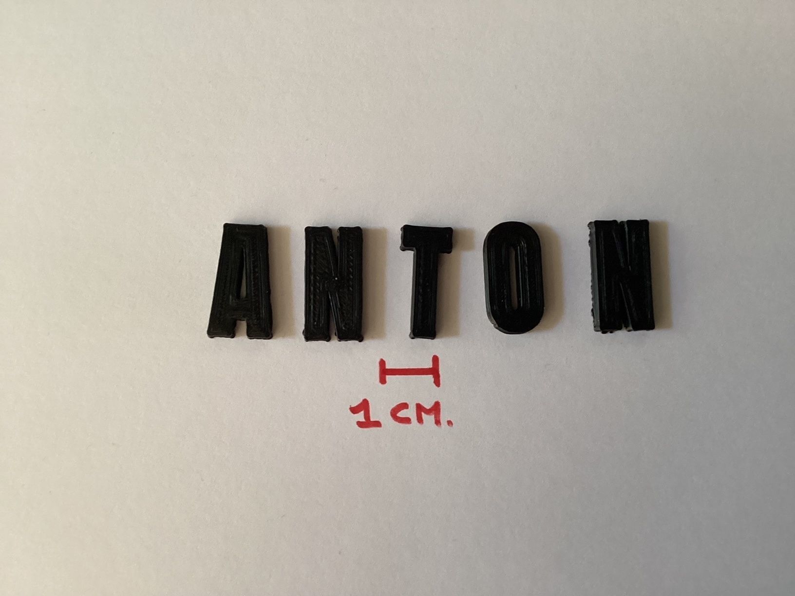 ANTON uppercase and lowercase 3D Letters STL FILE 3D print model_5