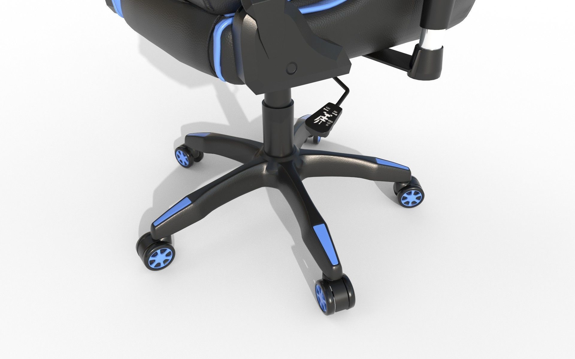 Gaming Chair Low-poly 3D model_4