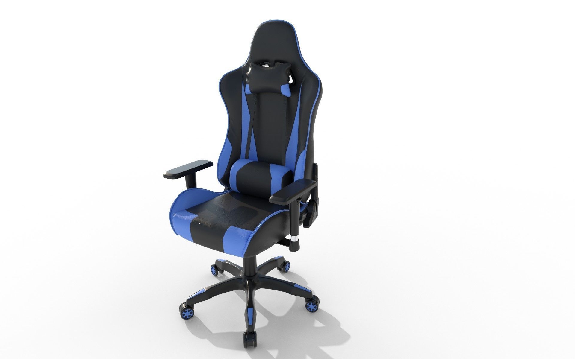 Gaming Chair Low-poly 3D model_8