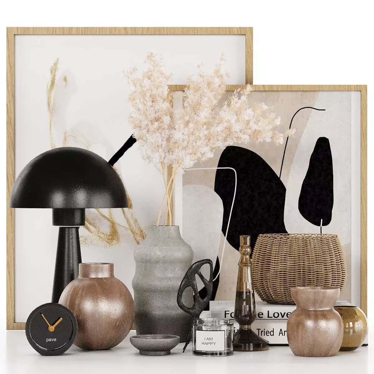 Decorative Set 8 shabby chic home decor 3D model_0