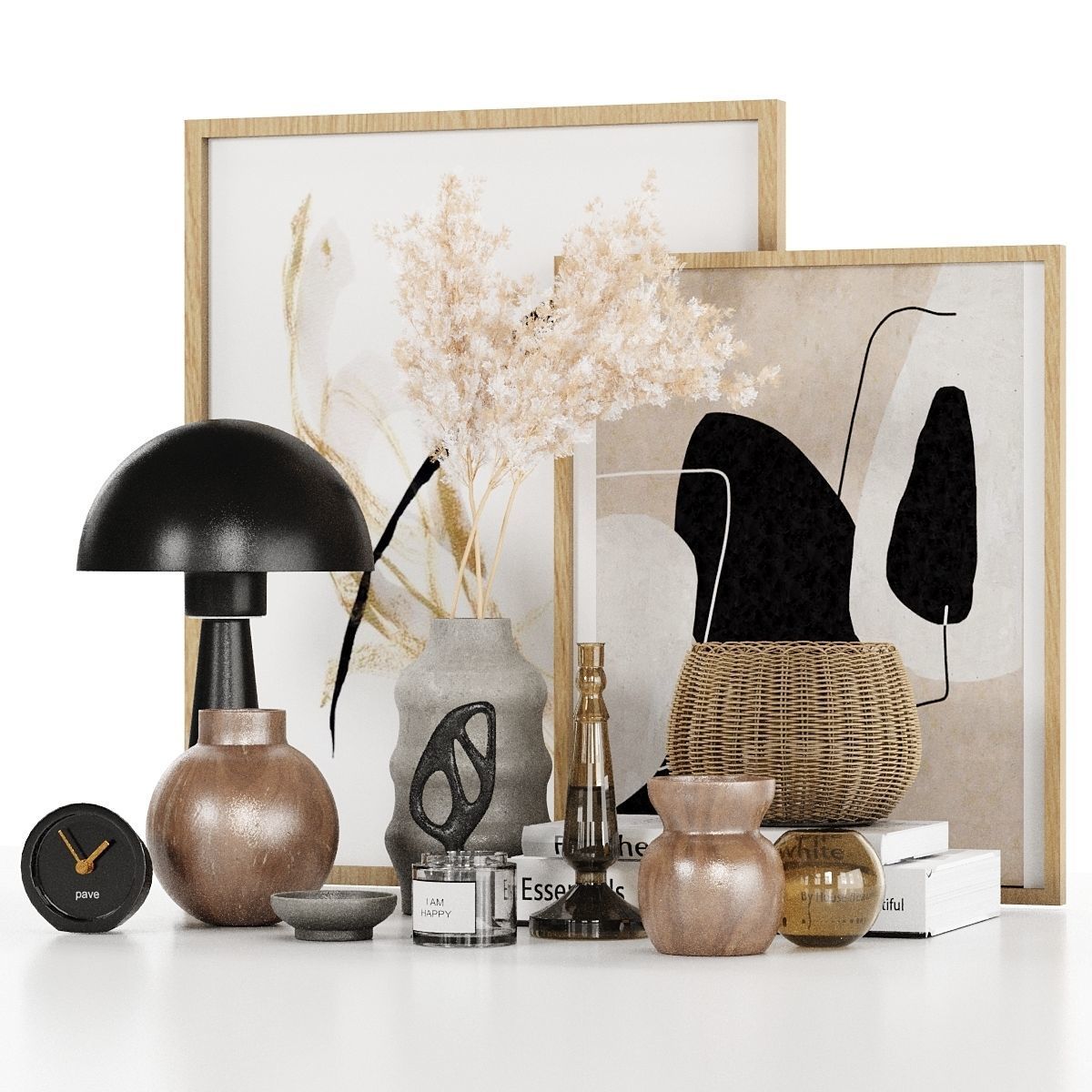 Decorative Set 8 shabby chic home decor 3D model_2