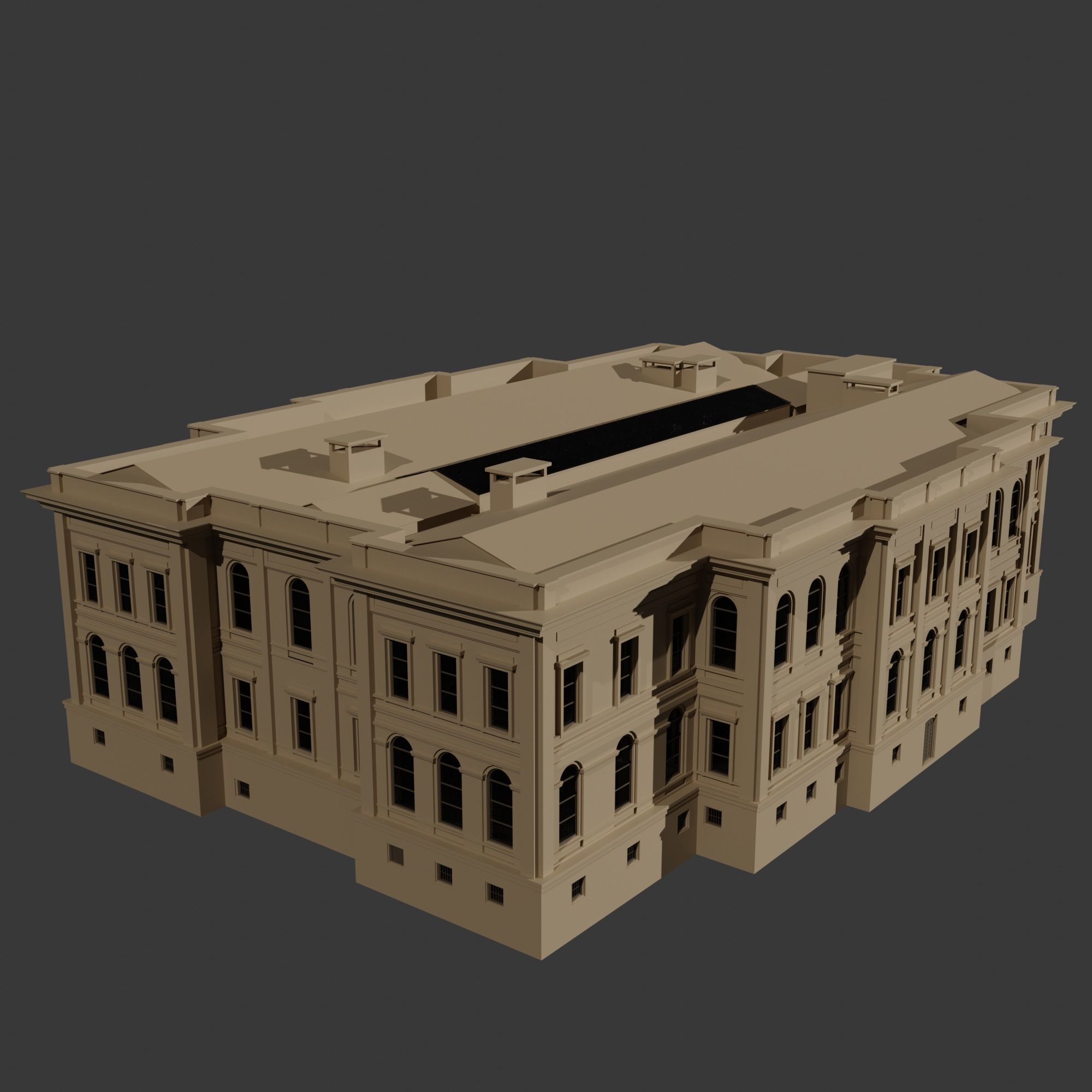 Istanbul Technical University Faculty of Management Building No2 3D model_5