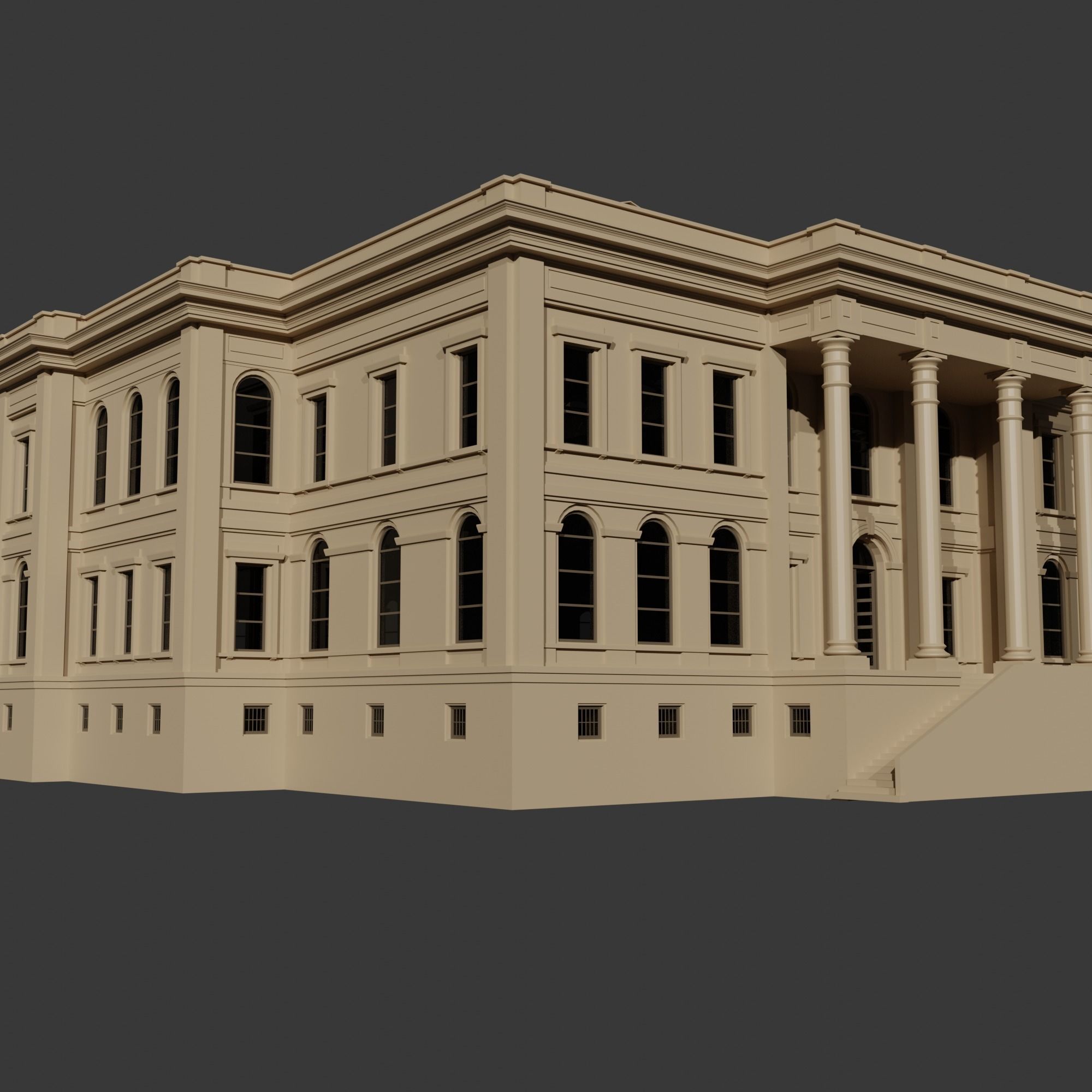 Istanbul Technical University Faculty of Management Building No2 3D model_2