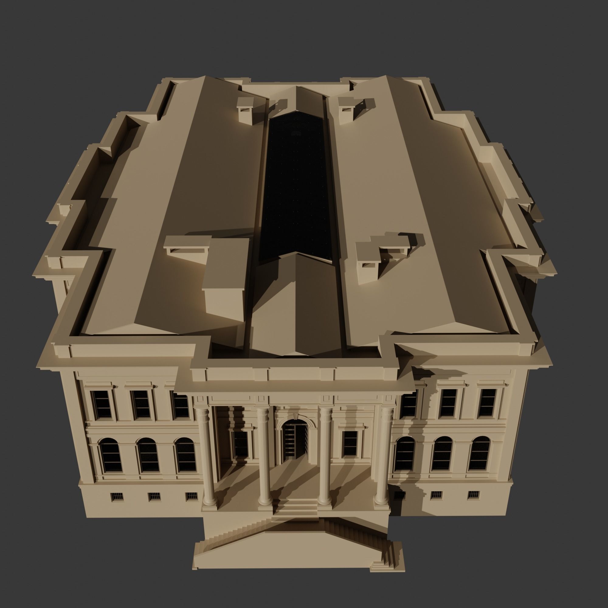 Istanbul Technical University Faculty of Management Building No2 3D model_4